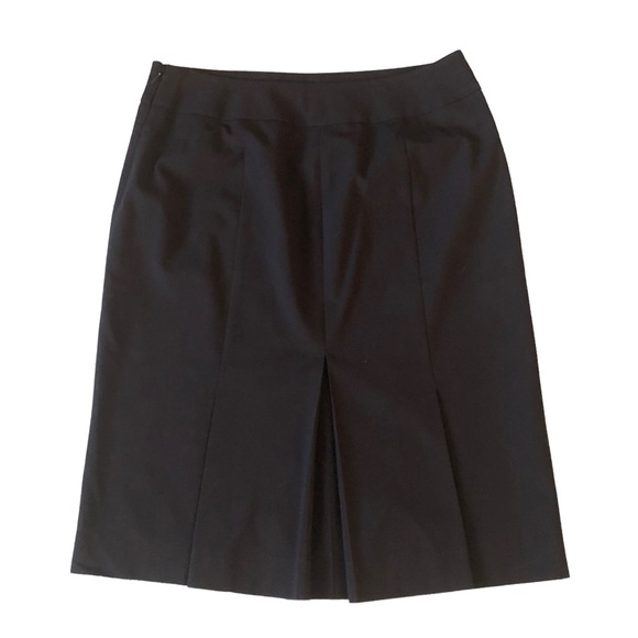 Loft Chocolate Brown Pleated Back Stretch Skirt - Picture 5 of 13